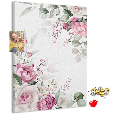 Tabla de pluta Model floral în nuanțe delicate de roz