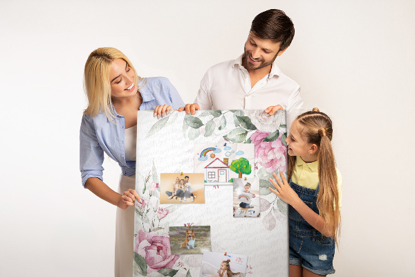 Tabla de pluta Model floral în nuanțe delicate de roz