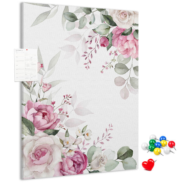 Tabla de pluta Model floral în nuanțe delicate de roz