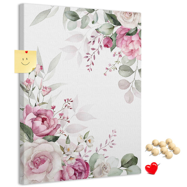 Tabla de pluta Model floral în nuanțe delicate de roz