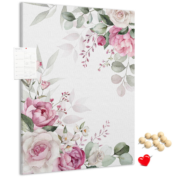 Tabla de pluta Model floral în nuanțe delicate de roz