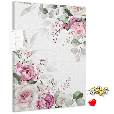 Tabla de pluta Model floral în nuanțe delicate de roz