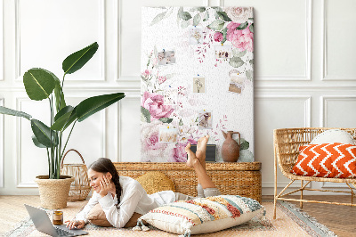 Tabla de pluta Model floral în nuanțe delicate de roz