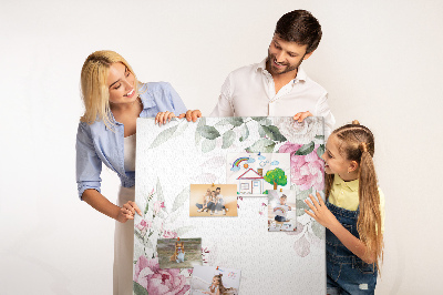 Tabla de pluta Model floral în nuanțe delicate de roz
