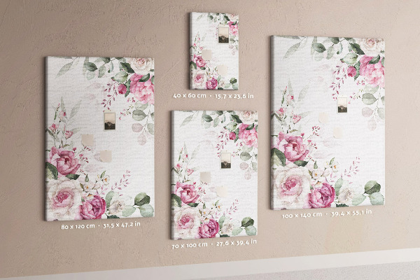 Tabla de pluta Model floral în nuanțe delicate de roz