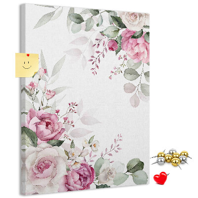 Tabla de pluta Model floral în nuanțe delicate de roz