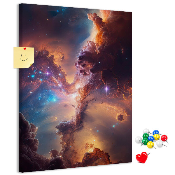 Tabla de pluta Fenomene cosmice într-o galaxie colorată