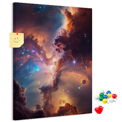 Tabla de pluta Fenomene cosmice într-o galaxie colorată