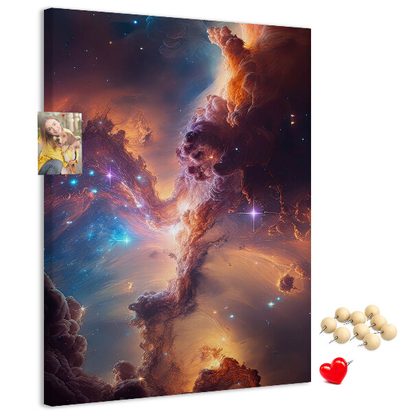 Tabla de pluta Fenomene cosmice într-o galaxie colorată