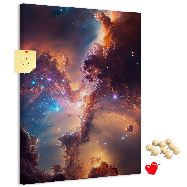 Tabla de pluta Fenomene cosmice într-o galaxie colorată