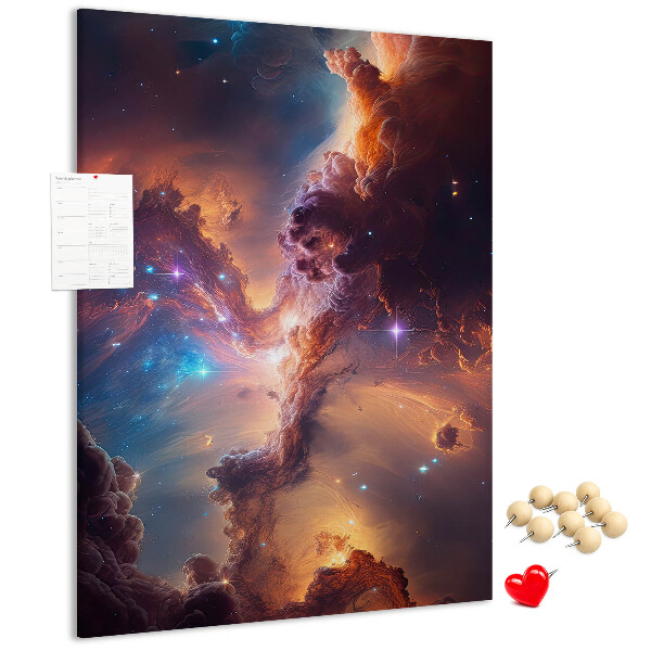 Tabla de pluta Fenomene cosmice într-o galaxie colorată