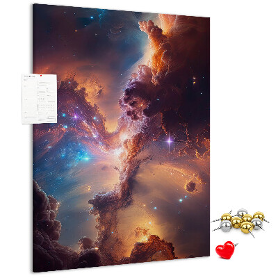 Tabla de pluta Fenomene cosmice într-o galaxie colorată