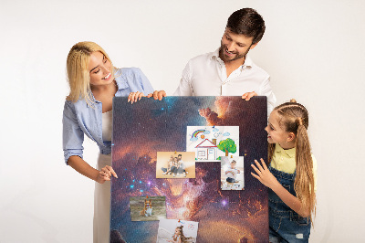 Tabla de pluta Fenomene cosmice într-o galaxie colorată