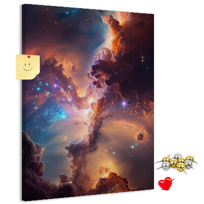 Tabla de pluta Fenomene cosmice într-o galaxie colorată