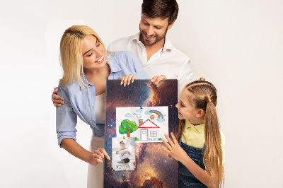 Tabla de pluta Fenomene cosmice într-o galaxie colorată