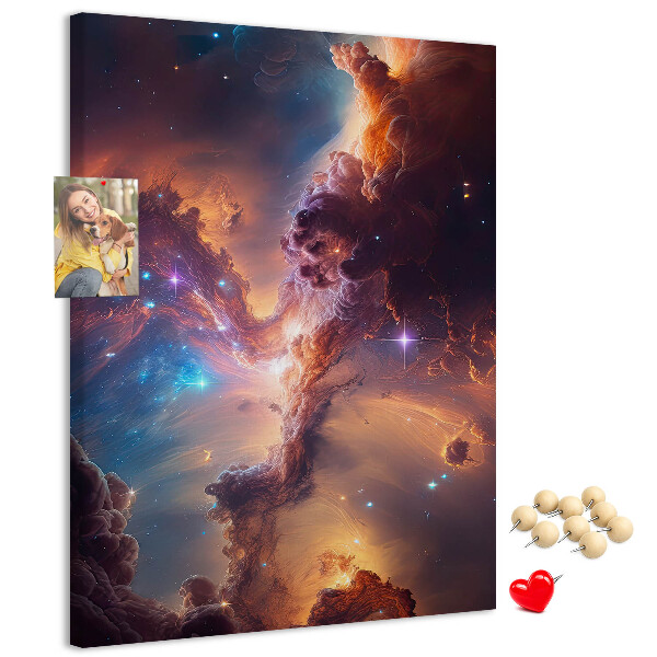 Tabla de pluta Fenomene cosmice într-o galaxie colorată
