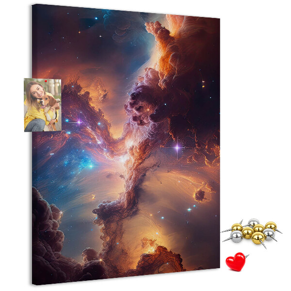 Tabla de pluta Fenomene cosmice într-o galaxie colorată