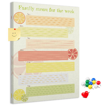 Tabla de pluta Un plan de mese săptămânal colorat pentru familia ta