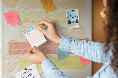 Tabla de pluta Un plan de mese săptămânal colorat pentru familia ta