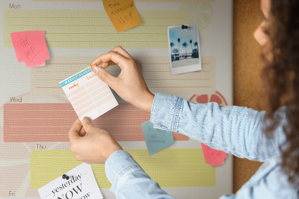 Tabla de pluta Un plan de mese săptămânal colorat pentru familia ta
