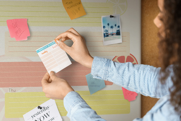 Tabla de pluta Un plan de mese săptămânal colorat pentru familia ta