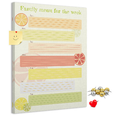 Tabla de pluta Un plan de mese săptămânal colorat pentru familia ta