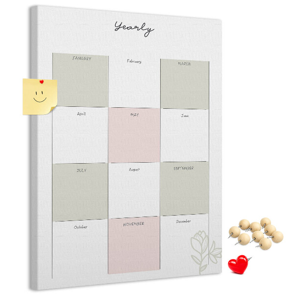 Tabla de pluta Planificator anual cu design minimalist