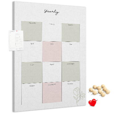 Tabla de pluta Planificator anual cu design minimalist