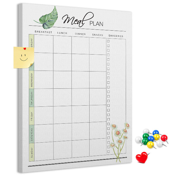 Tabla de pluta Plan de masă cu accente florale