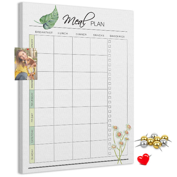 Tabla de pluta Plan de masă cu accente florale