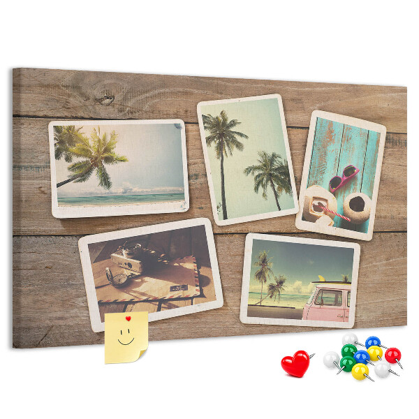 Panou din pluta Fotografii suvenir dintr-o vacanță tropicală