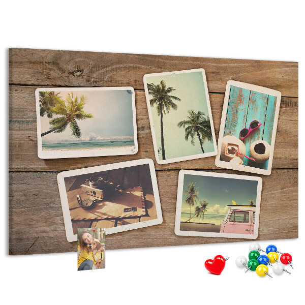 Panou din pluta Fotografii suvenir dintr-o vacanță tropicală