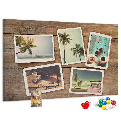 Panou din pluta Fotografii suvenir dintr-o vacanță tropicală