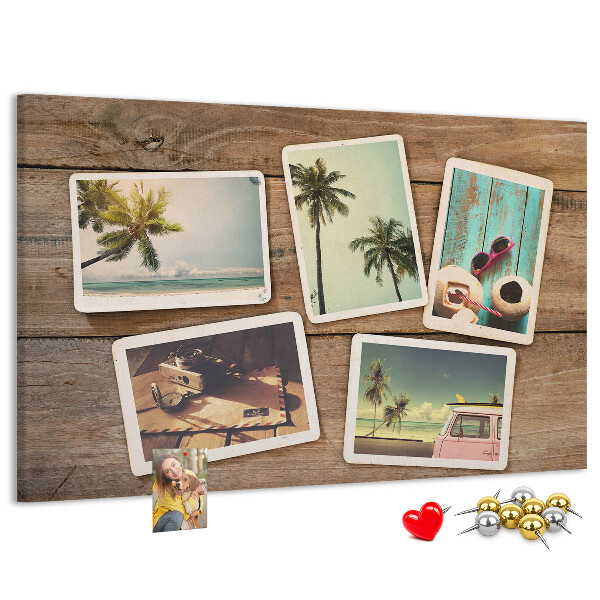 Panou din pluta Fotografii suvenir dintr-o vacanță tropicală