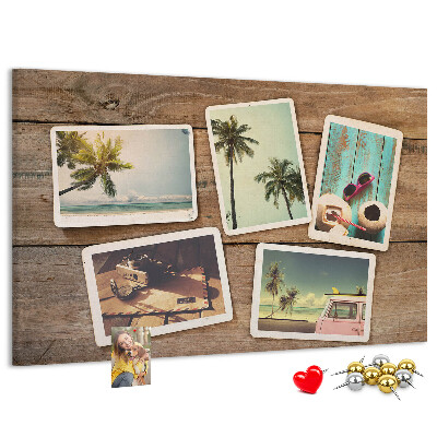 Panou din pluta Fotografii suvenir dintr-o vacanță tropicală