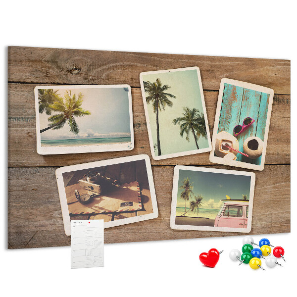 Panou din pluta Fotografii suvenir dintr-o vacanță tropicală