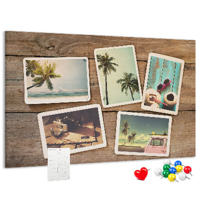 Panou din pluta Fotografii suvenir dintr-o vacanță tropicală