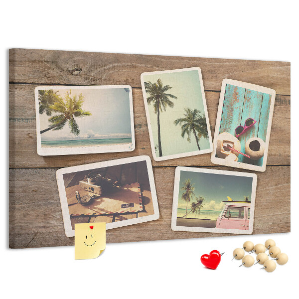 Panou din pluta Fotografii suvenir dintr-o vacanță tropicală