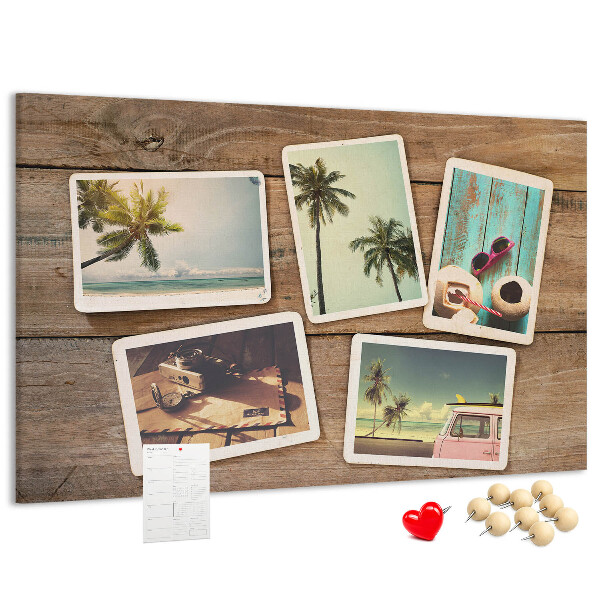 Panou din pluta Fotografii suvenir dintr-o vacanță tropicală