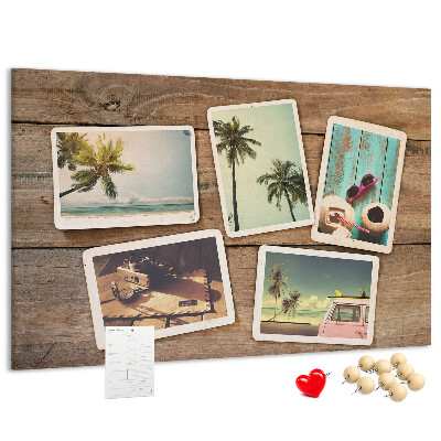 Panou din pluta Fotografii suvenir dintr-o vacanță tropicală