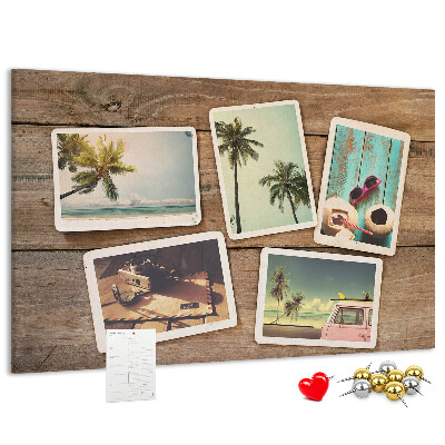 Panou din pluta Fotografii suvenir dintr-o vacanță tropicală