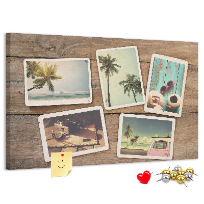 Panou din pluta Fotografii suvenir dintr-o vacanță tropicală