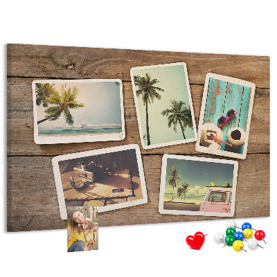 Panou din pluta Fotografii suvenir dintr-o vacanță tropicală