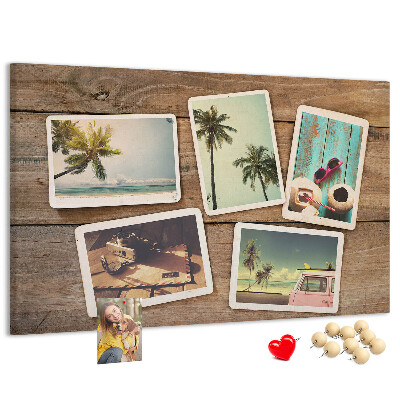 Panou din pluta Fotografii suvenir dintr-o vacanță tropicală