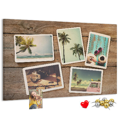 Panou din pluta Fotografii suvenir dintr-o vacanță tropicală