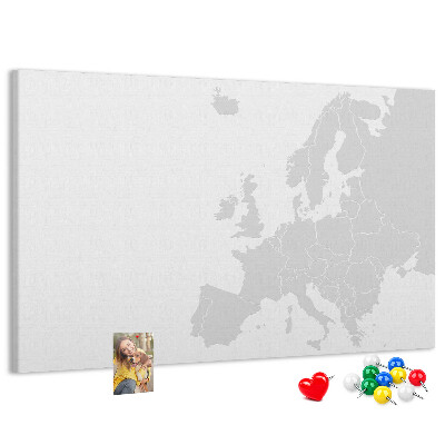 Panou din pluta Harta Europei pentru marcarea locațiilor