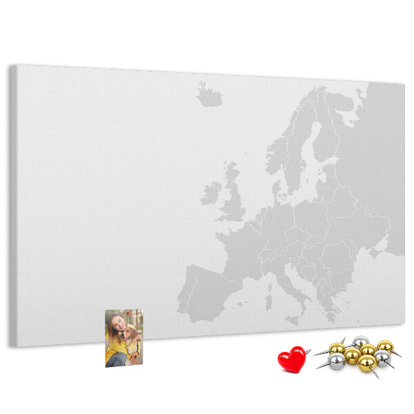 Panou din pluta Harta Europei pentru marcarea locațiilor