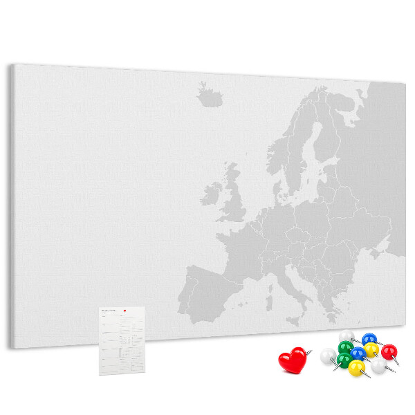 Panou din pluta Harta Europei pentru marcarea locațiilor