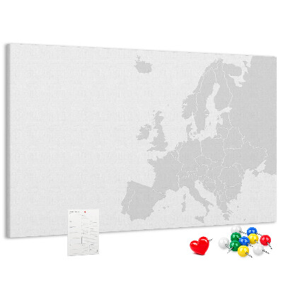Panou din pluta Harta Europei pentru marcarea locațiilor