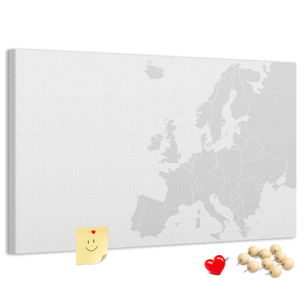 Panou din pluta Harta Europei pentru marcarea locațiilor